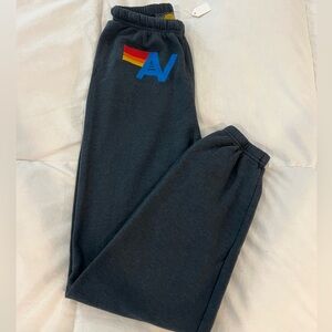 Women’s Aviator Nation Logo Sweatpants - Charcoal - Size Medium - NWT